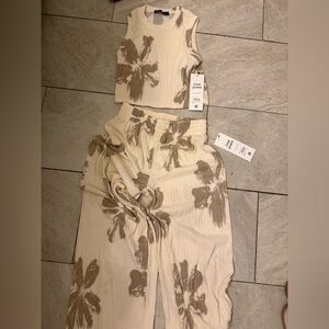 Cream Floral Jumpsuit